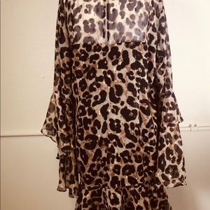 Eliza J Leopard Print Cocktail Dress 14W